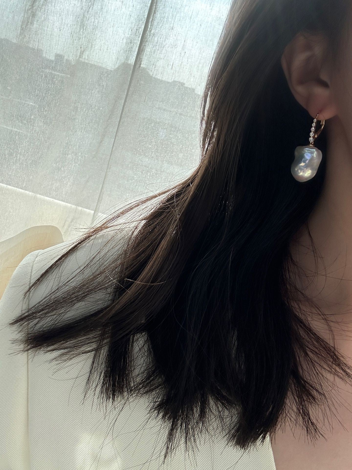 Baroque Pearl Drop Earrings Vintage Inspired Bridal Wedding Jewelry